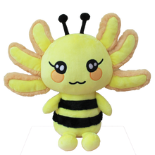 Load image into Gallery viewer, Bertie the Bee Axolotl Plushie
